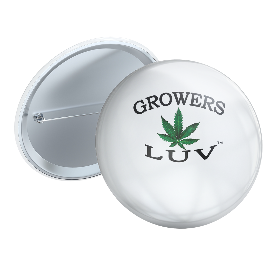 Growers Luv Button Pin