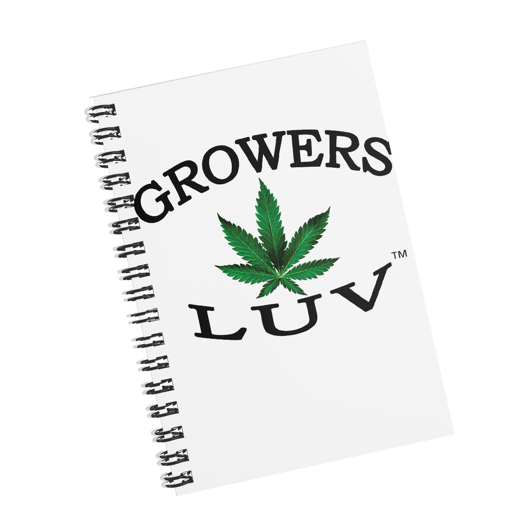 Growers Luv Notebook Spiral 6x8 White