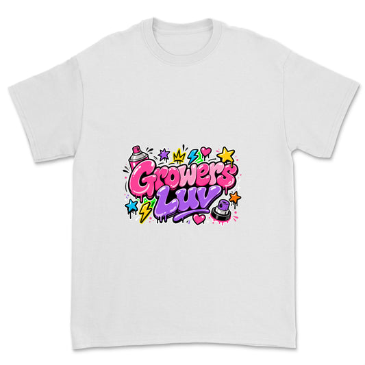 Bubblegum Graffiti Youth Graphic Tee in White