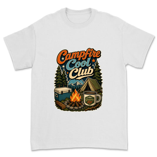 Campfire Cool Club Men's Gildan Graphic Tee in White