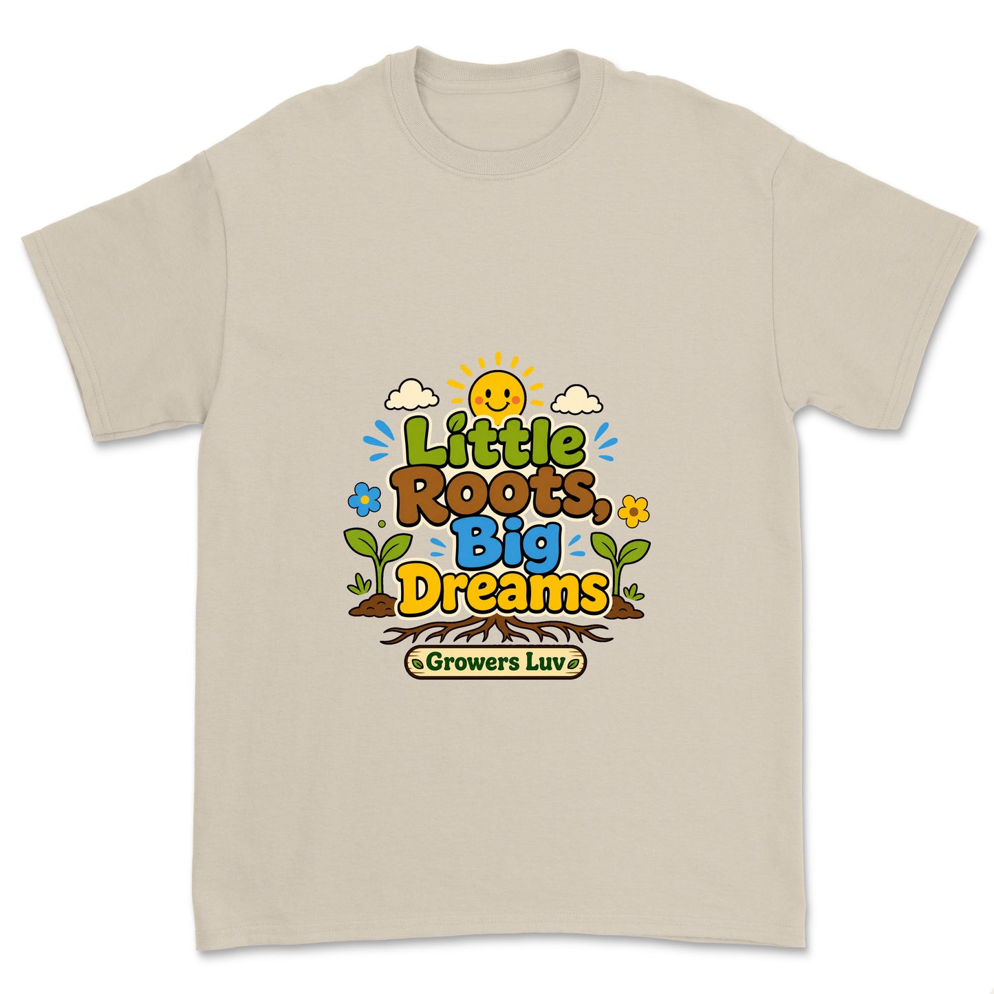 Little Roots Big Dreams V2 Youth Graphic Tee in Sand