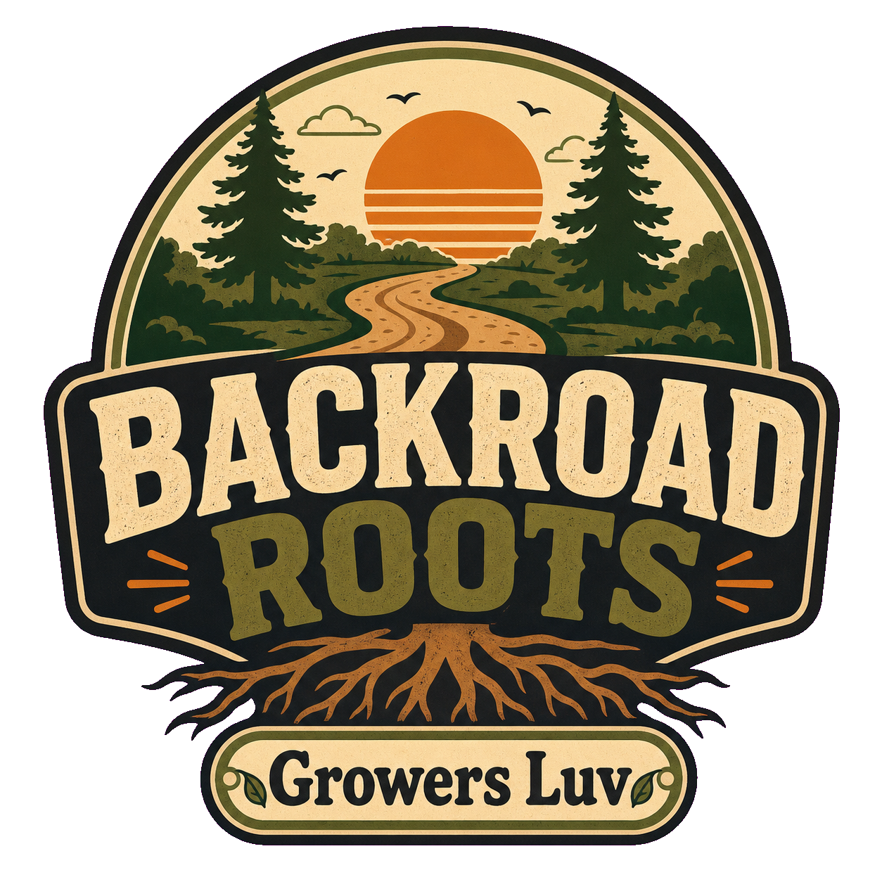 Backroad Roots Large Natural Tote Bag artwork detail