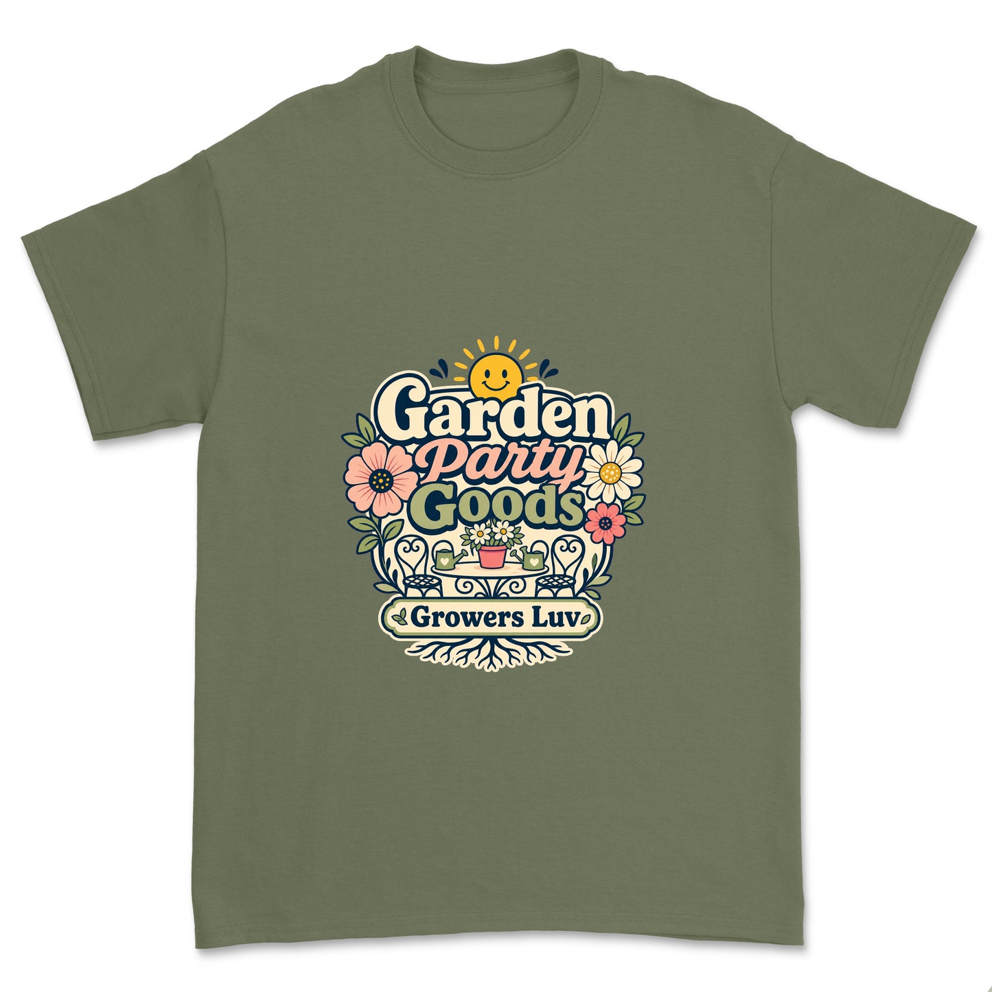 Garden Party Goods Men's Gildan Graphic Tee in Military Green