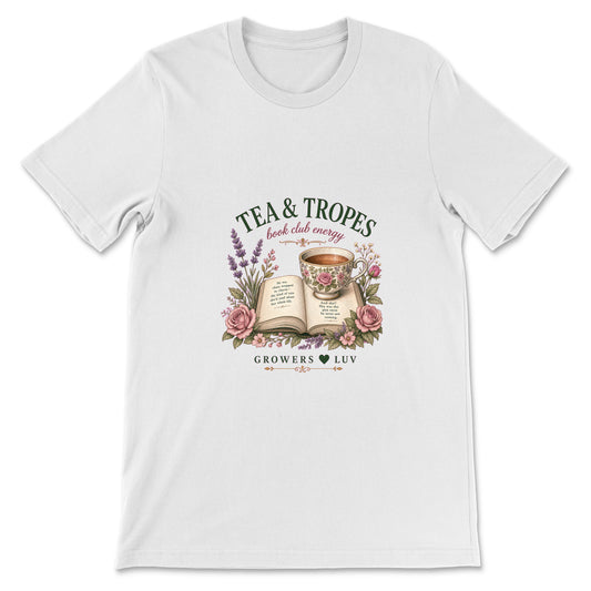 Tea And Tropes Women's Bella Canvas Graphic Tee in White