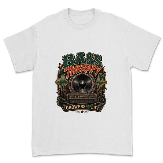 Bass Therapy Men's Gildan Graphic Tee in White