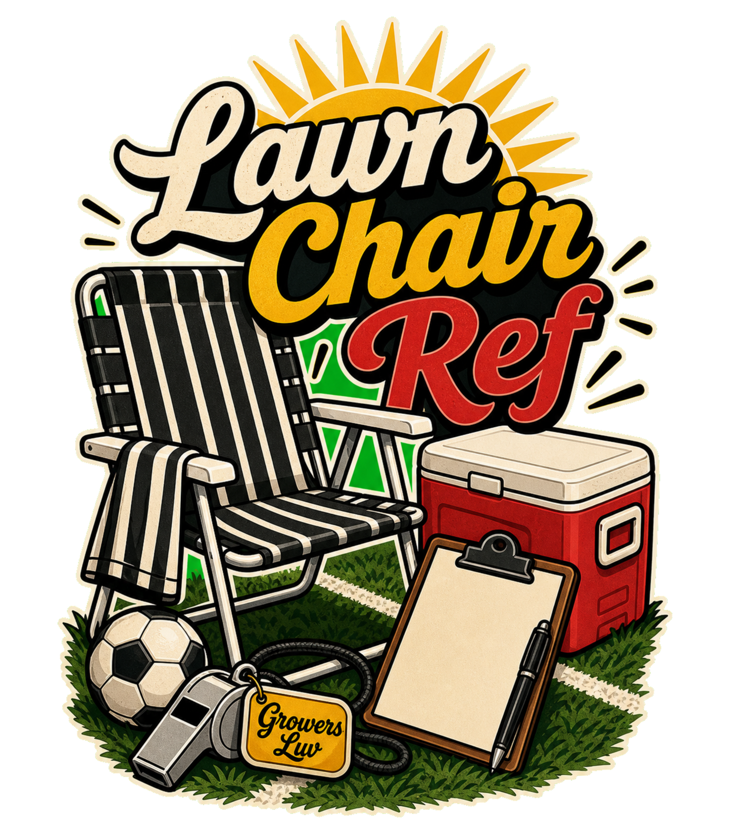 Lawn Chair Ref Large Natural Tote Bag artwork detail