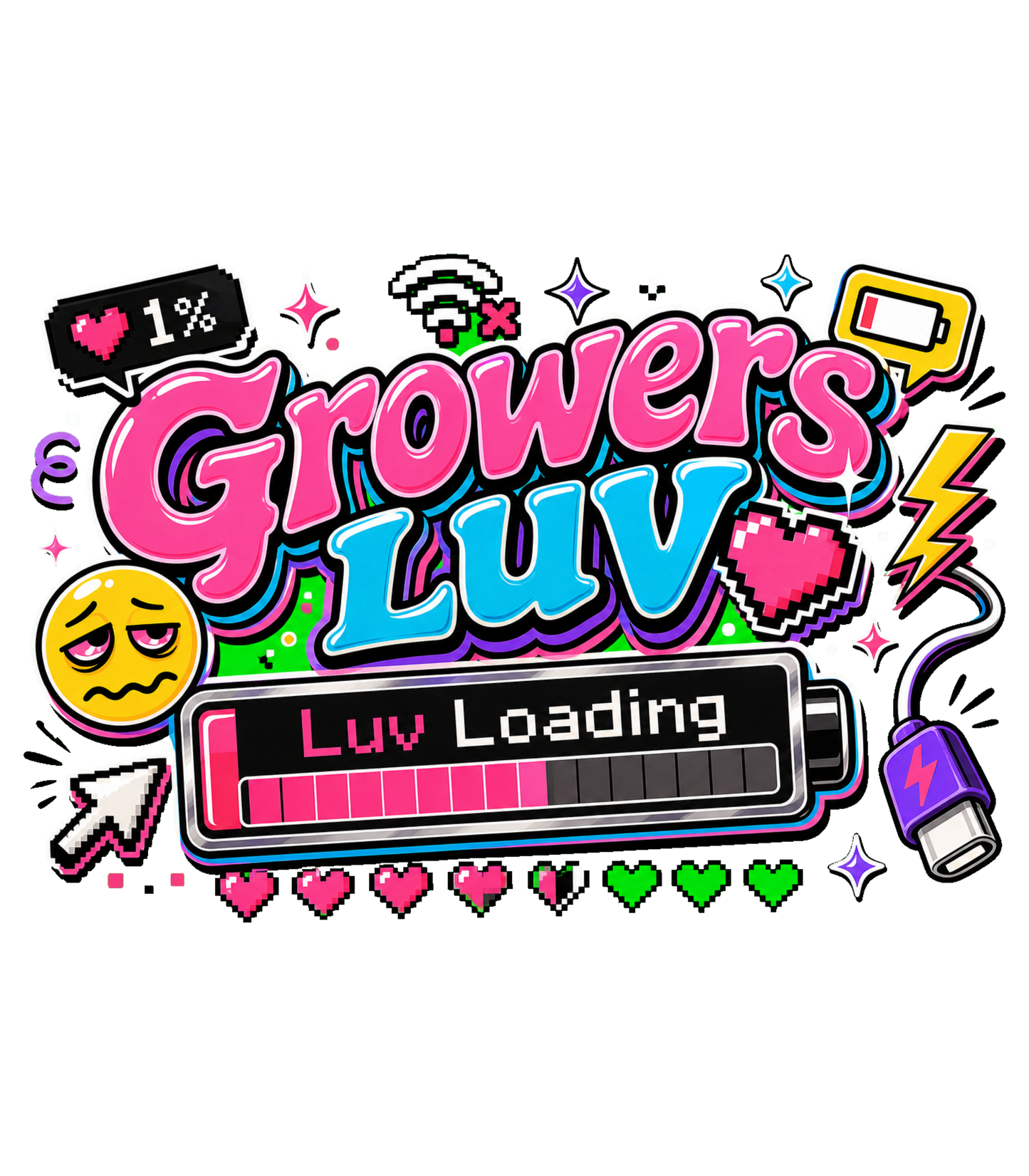 Luv Loading Large Natural Tote Bag artwork detail