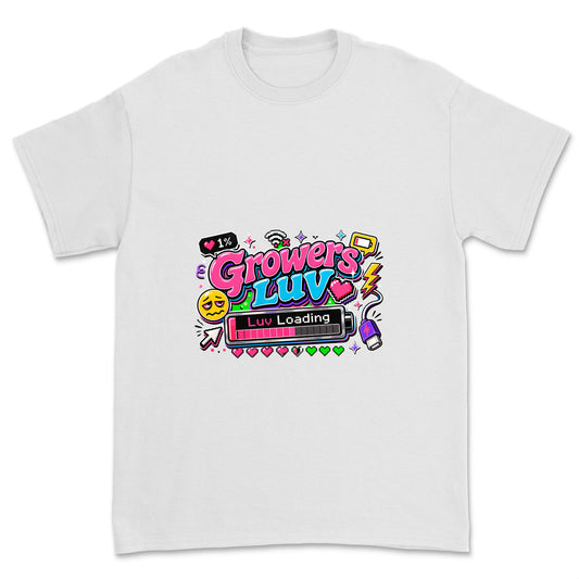 Luv Loading Youth Graphic Tee in White