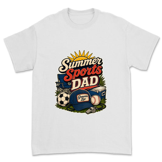 Summer Sports Dad Men's Gildan Graphic Tee in White