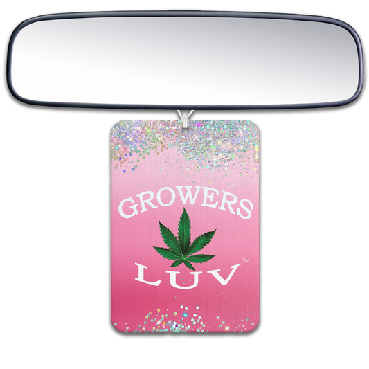 Growers Luv Air Freshener Pink Glitter