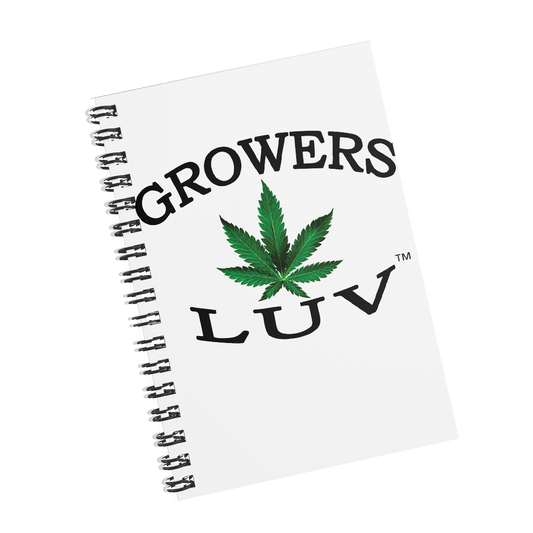 Growers Luv Notebook Spiral 6x8 White