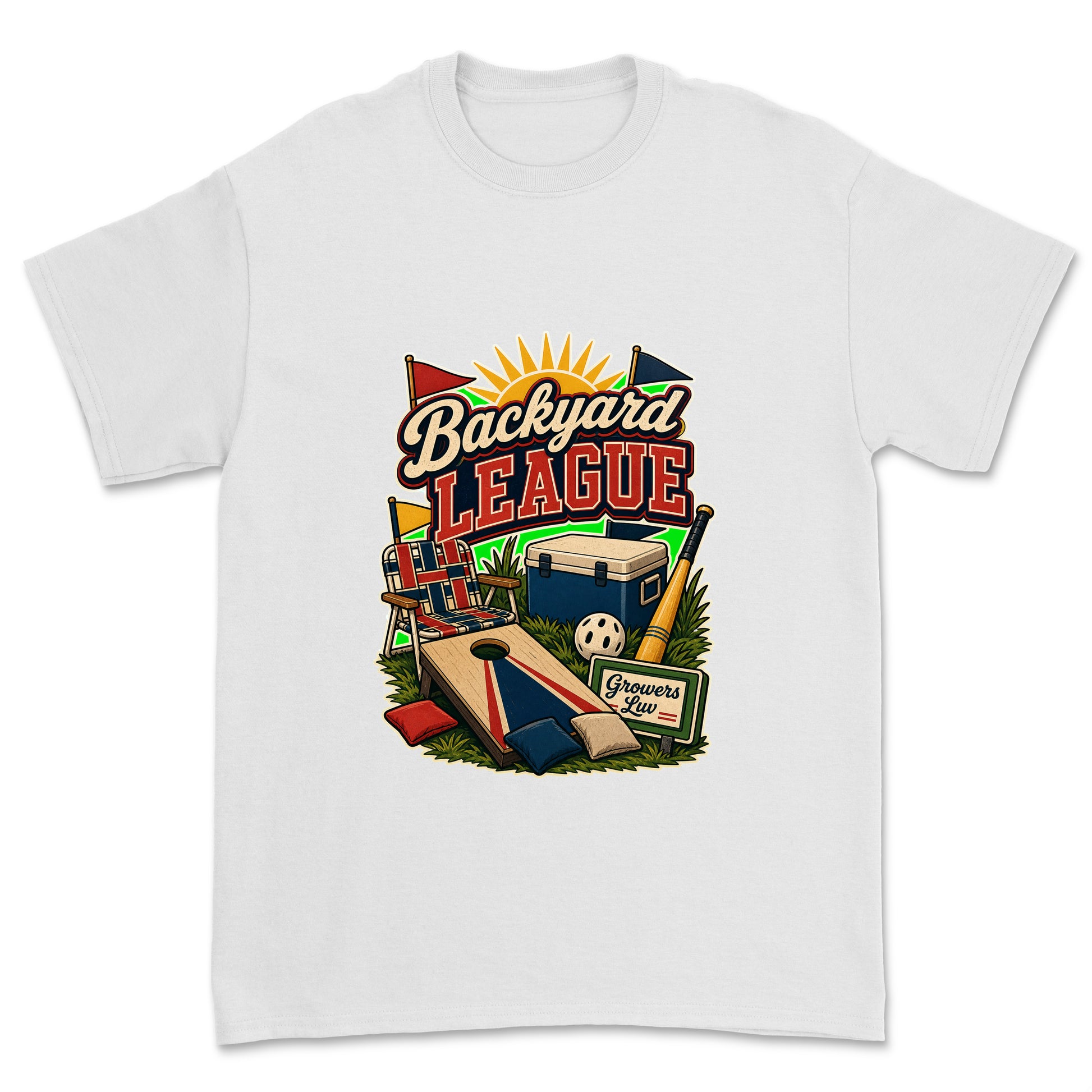 Backyard League Men's Gildan Graphic Tee in White