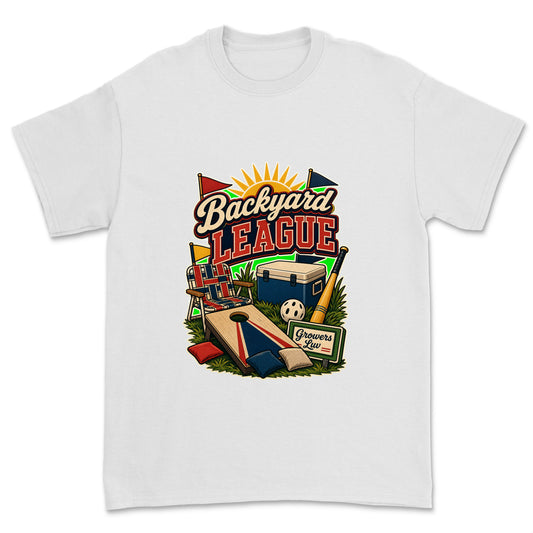 Backyard League Men's Gildan Graphic Tee in White