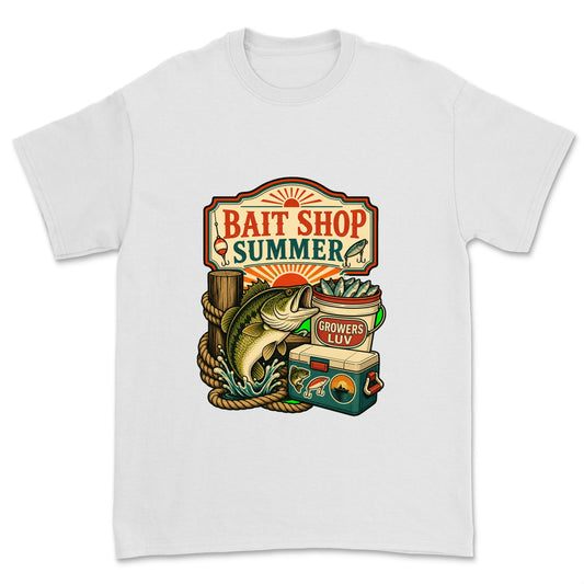 Bait Shop Summer Men's Gildan Graphic Tee in White