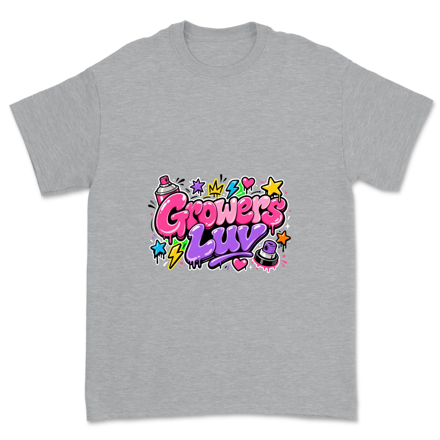 Bubblegum Graffiti Youth Graphic Tee in Sport Grey Heather