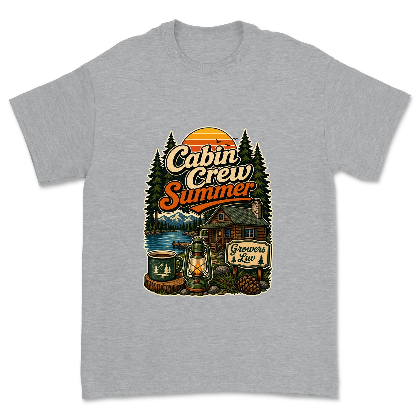 Cabin Crew Summer Men's Gildan Graphic Tee in Sport Grey Heather