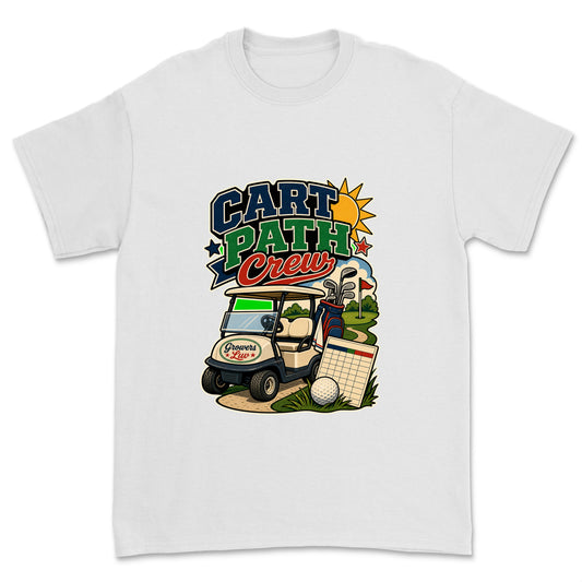 Cart Path Crew Men's Gildan Graphic Tee in White