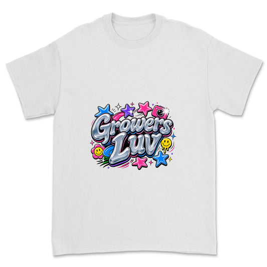 Chrome Bubble Logo Youth Graphic Tee in White