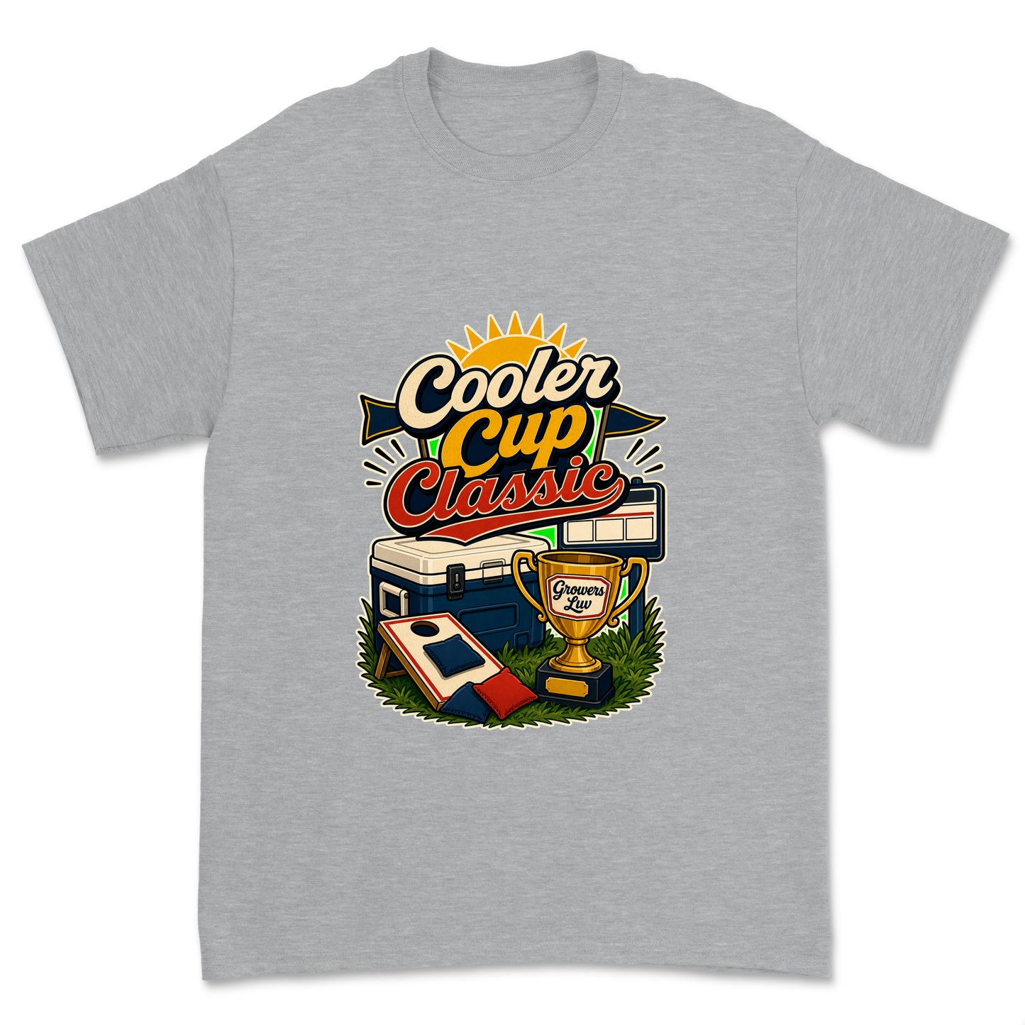 Cooler Cup Classic Men's Gildan Graphic Tee in Sport Grey Heather