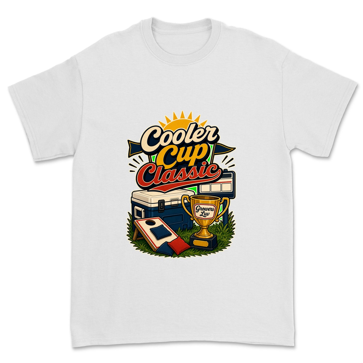 Cooler Cup Classic Men's Gildan Graphic Tee in White