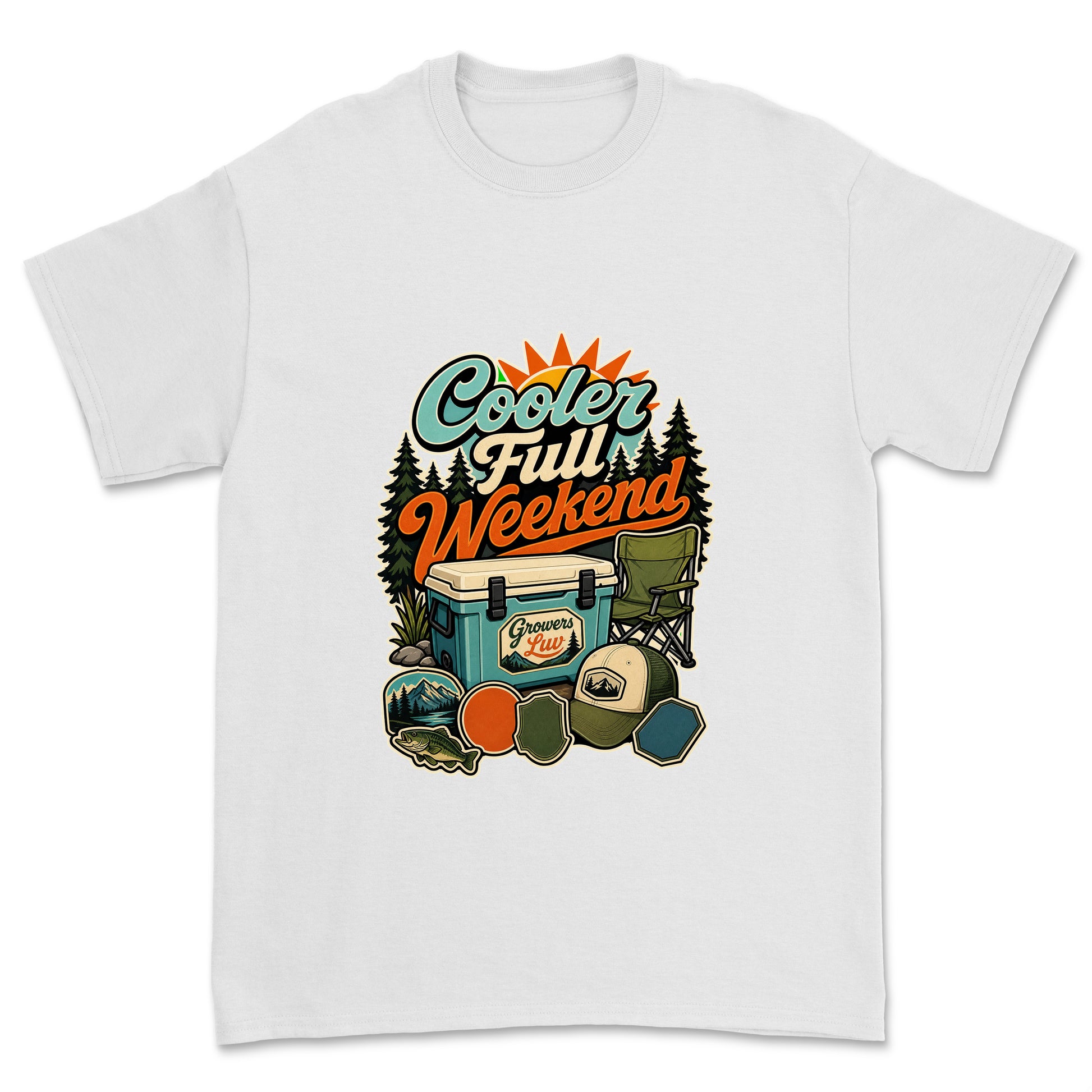 Cooler Full Weekend Men's Gildan Graphic Tee in White