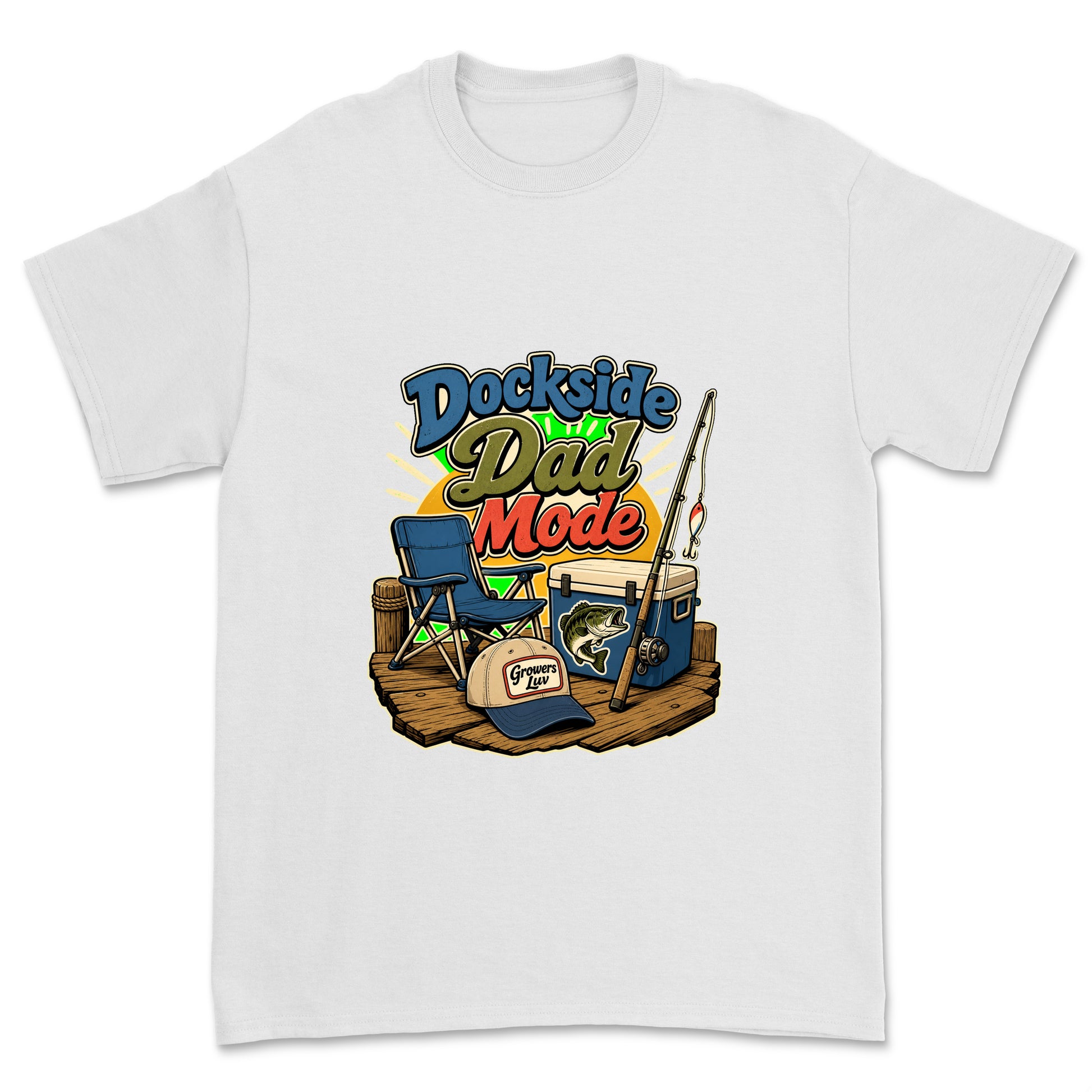 Dockside Dad Mode Men's Gildan Graphic Tee in White