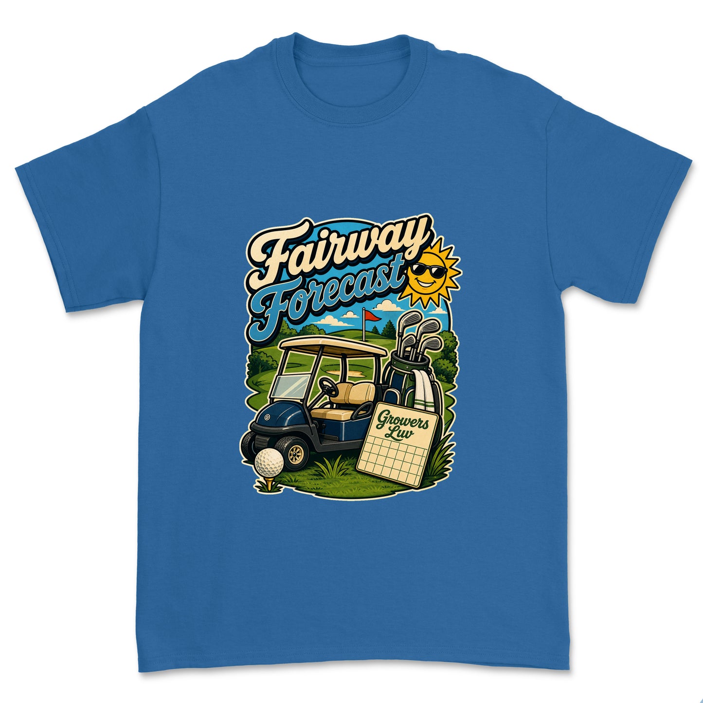 Fairway Forecast Men's Gildan Graphic Tee in Royal