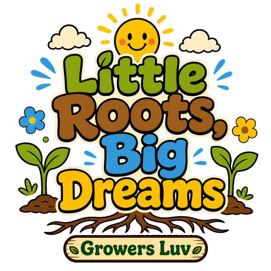 Little Roots Big Dreams V2 Large Natural Tote Bag artwork detail