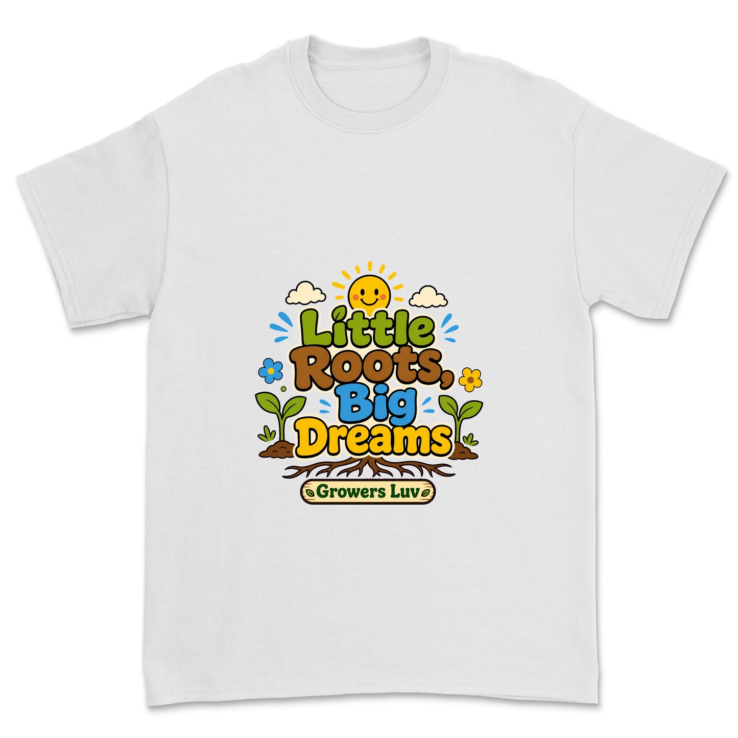 Little Roots Big Dreams V2 Youth Graphic Tee in White