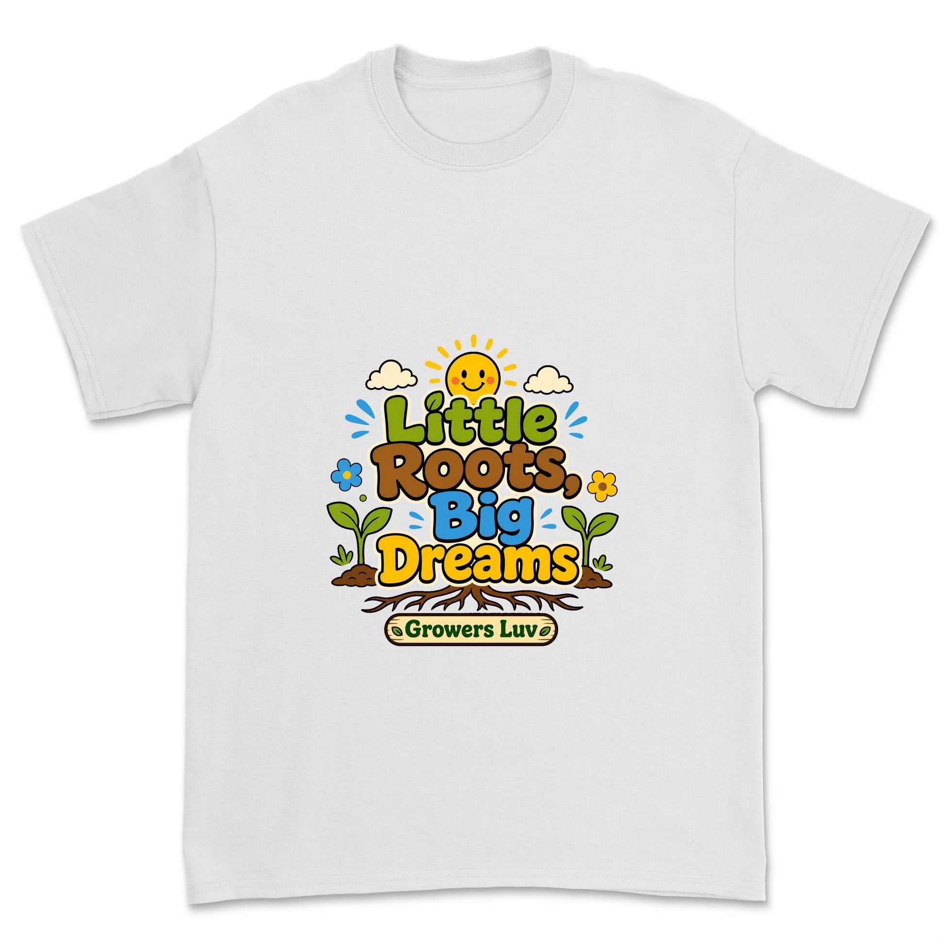 Little Roots Big Dreams V2 Youth Graphic Tee in White