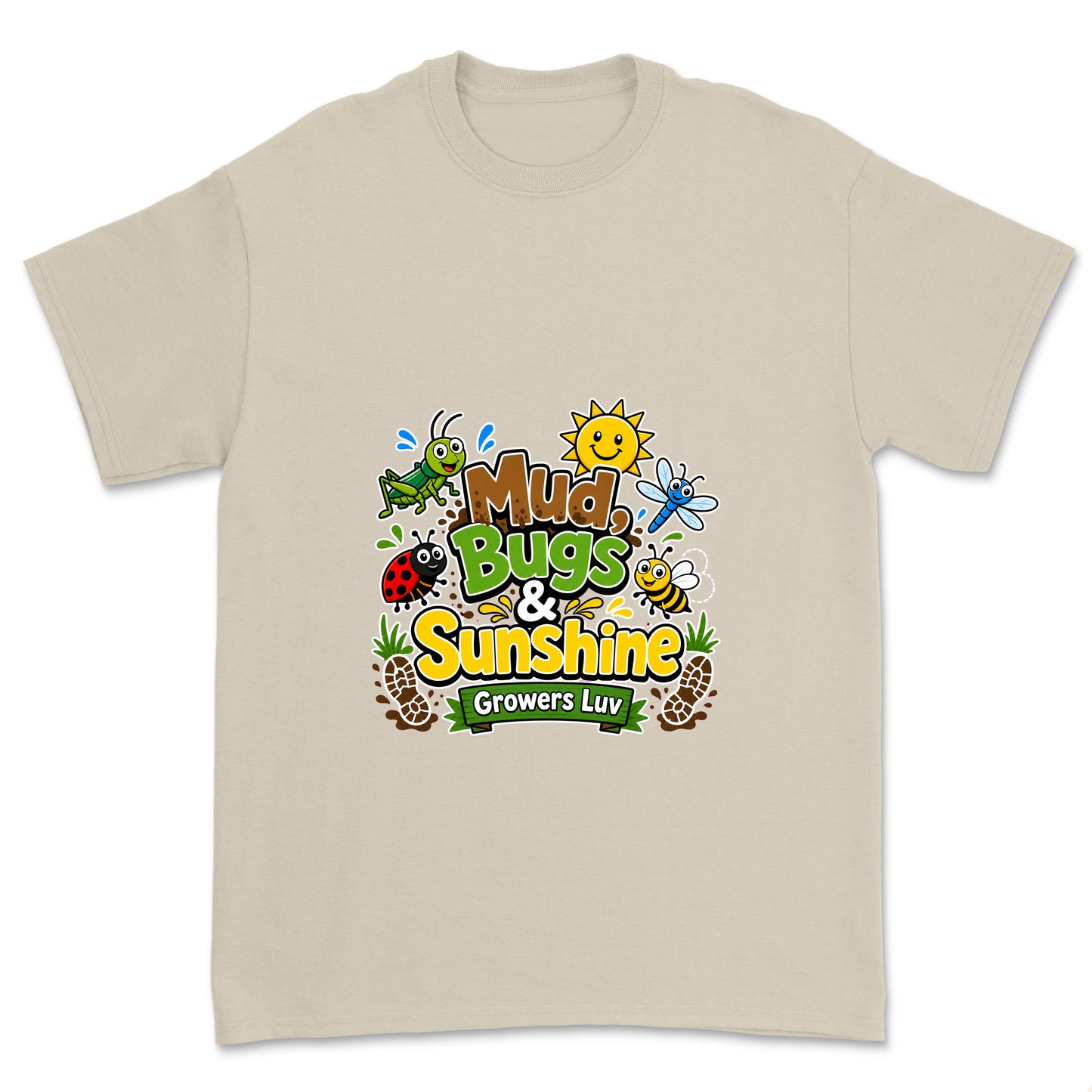 Mud Bugs Sunshine V2 Youth Graphic Tee in Sand