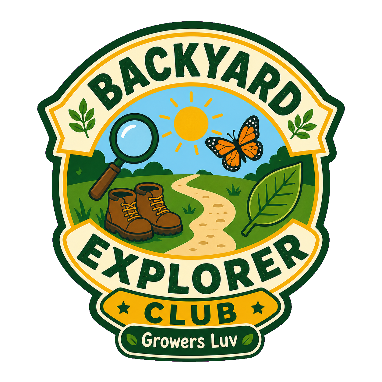 Backyard Explorer Club Youth Graphic Tee artwork detail