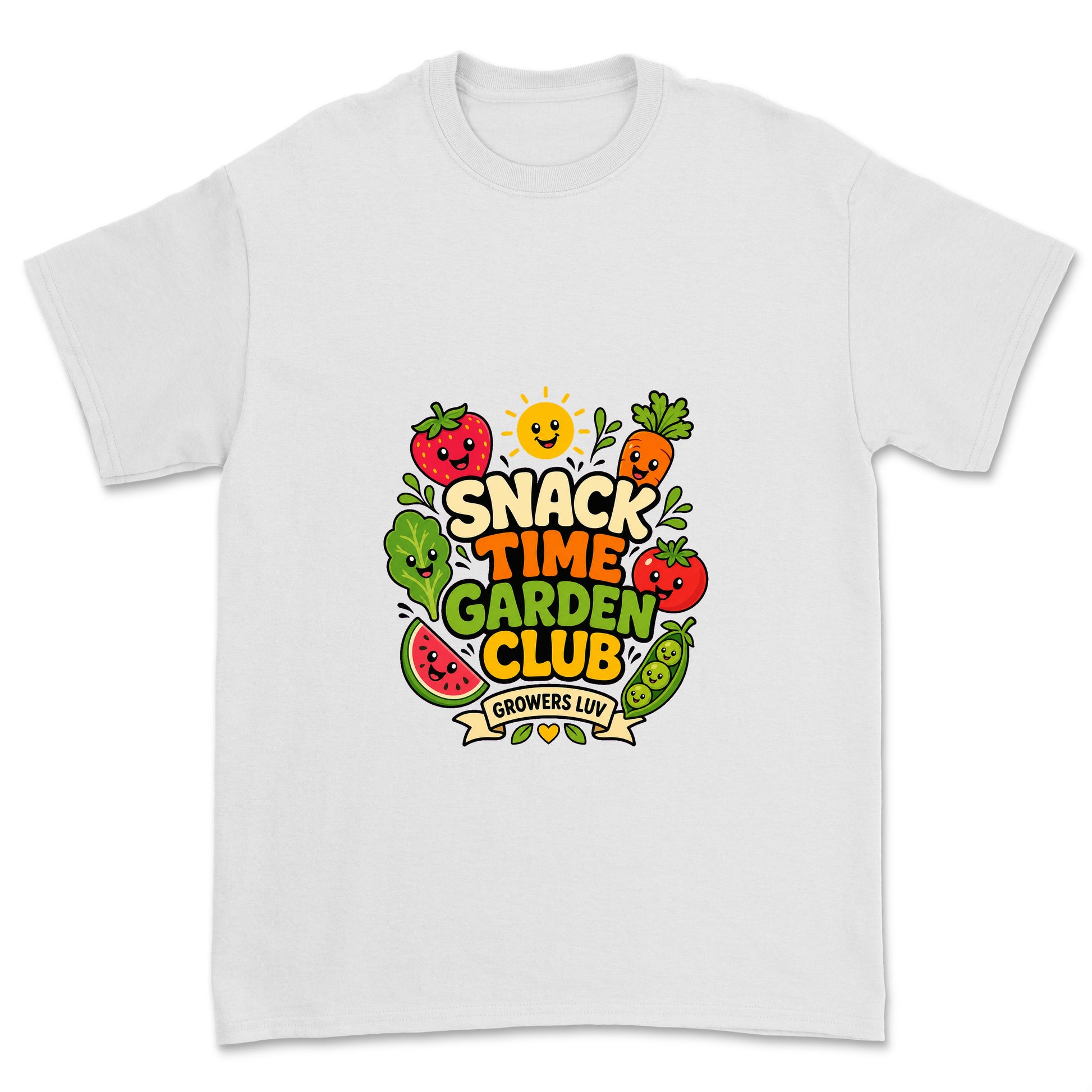 Snack Time Garden Club Youth Graphic Tee in White