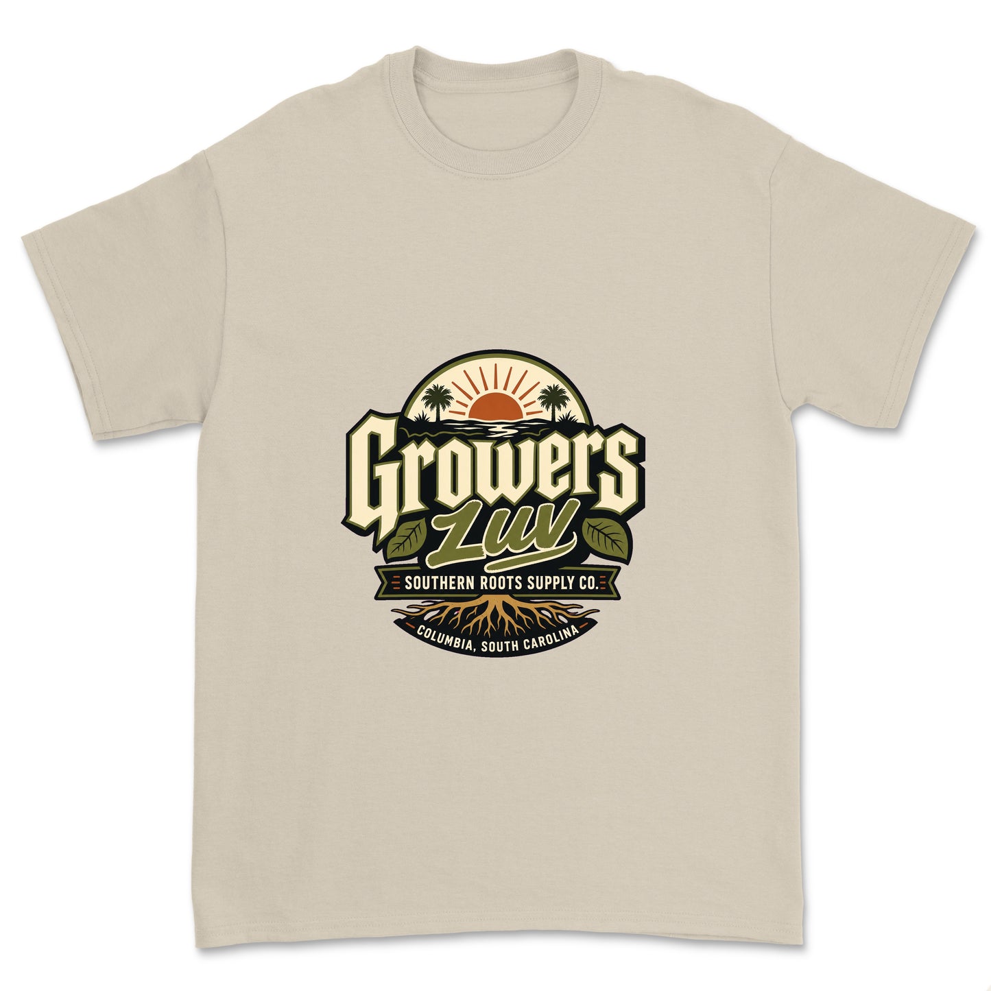 Southern Roots Supply Co Men's Gildan Graphic Tee in Sand