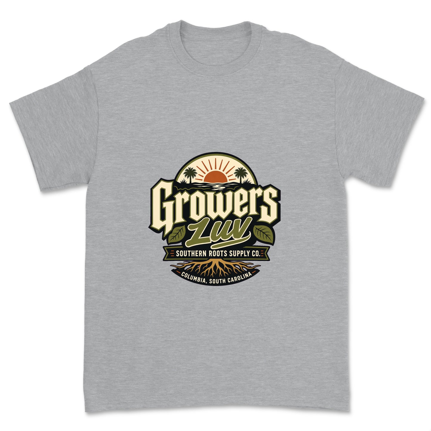 Southern Roots Supply Co Men's Gildan Graphic Tee in Sport Grey Heather