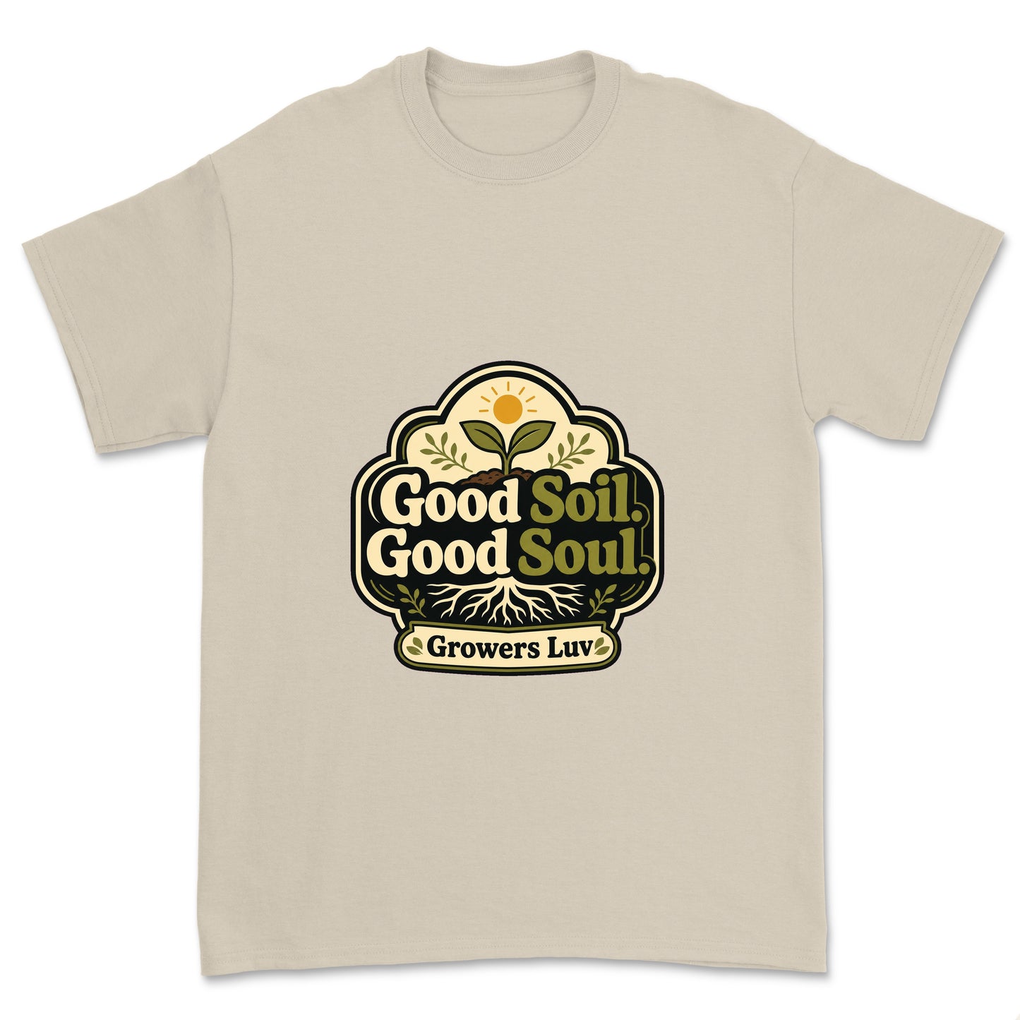 Good Soil Good Soul Men's Gildan Graphic Tee in Sand