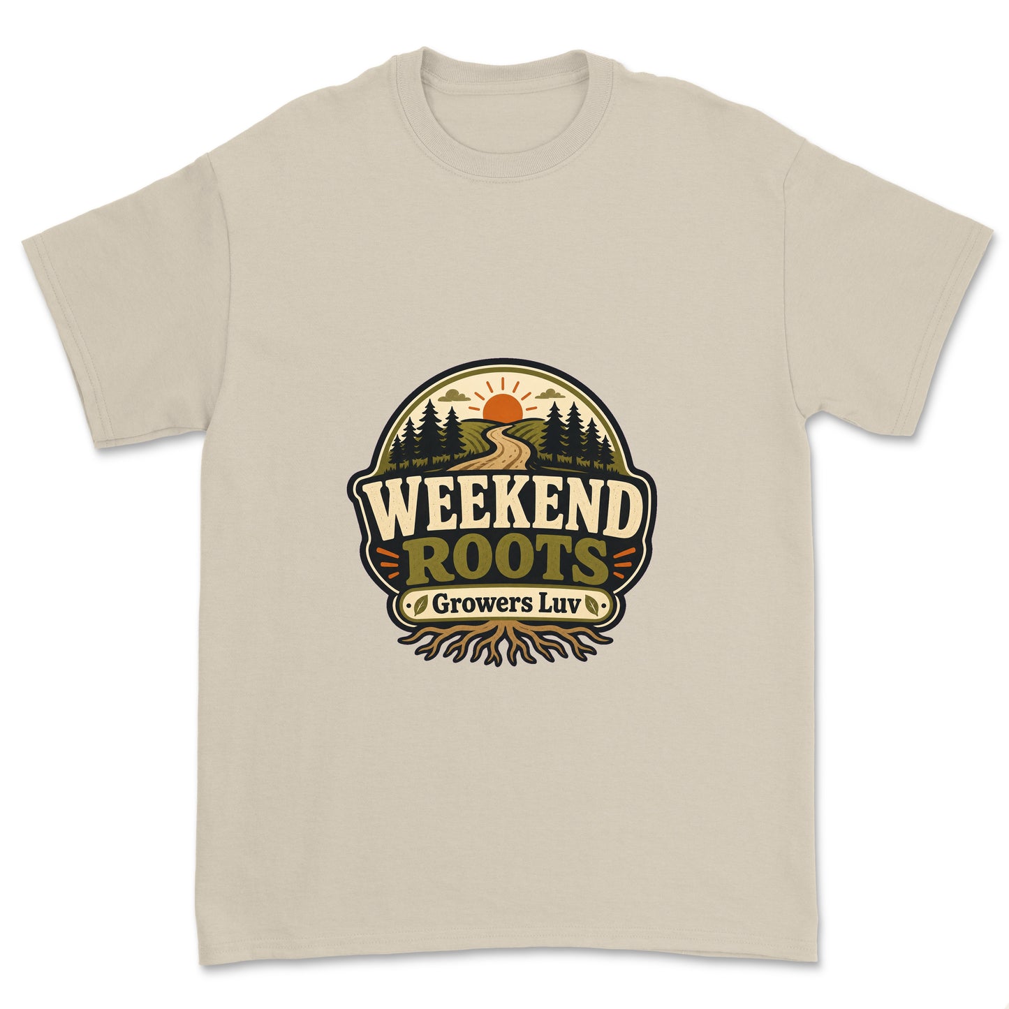 Weekend Roots Men's Gildan Graphic Tee in Sand