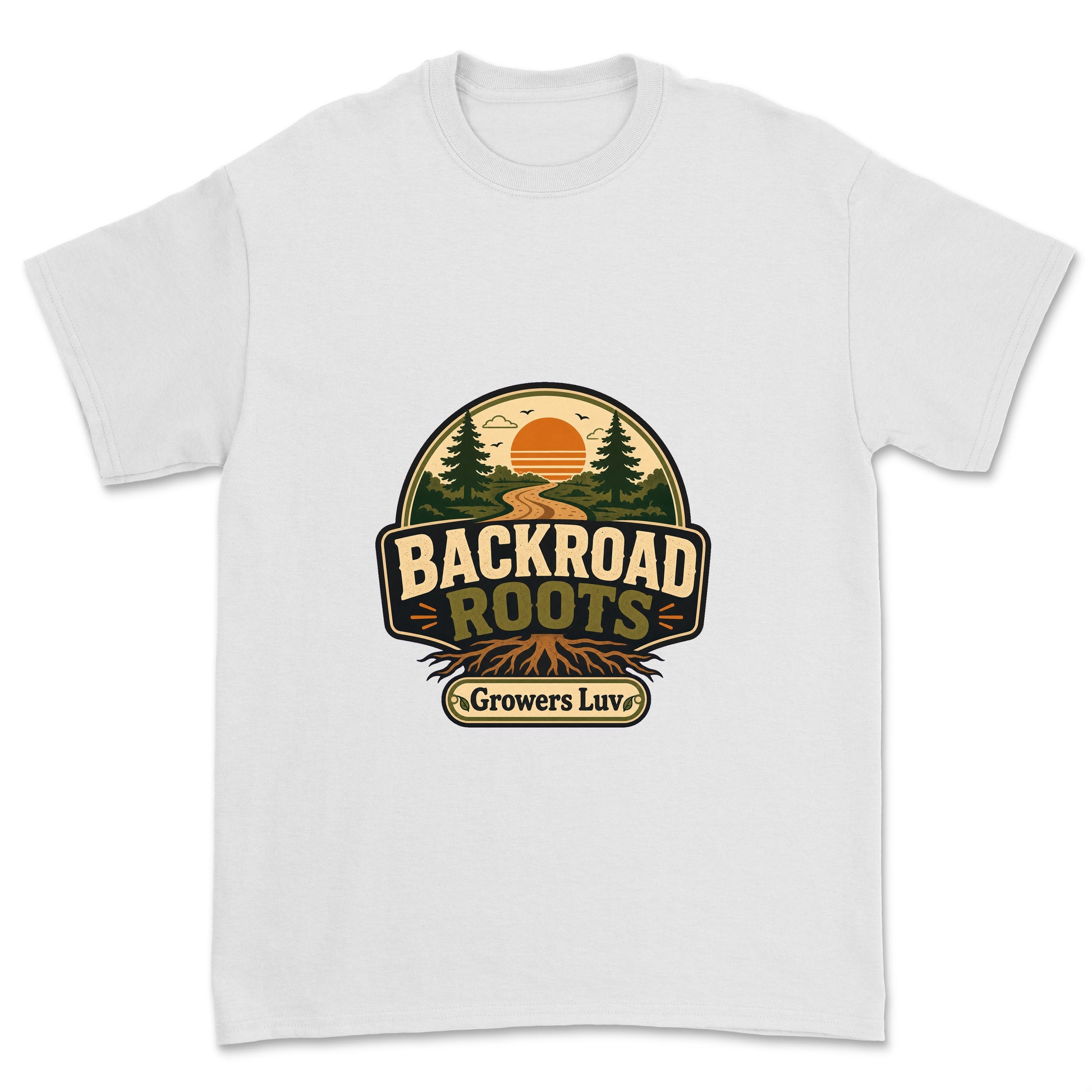 Backroad Roots Men's Gildan Graphic Tee in White