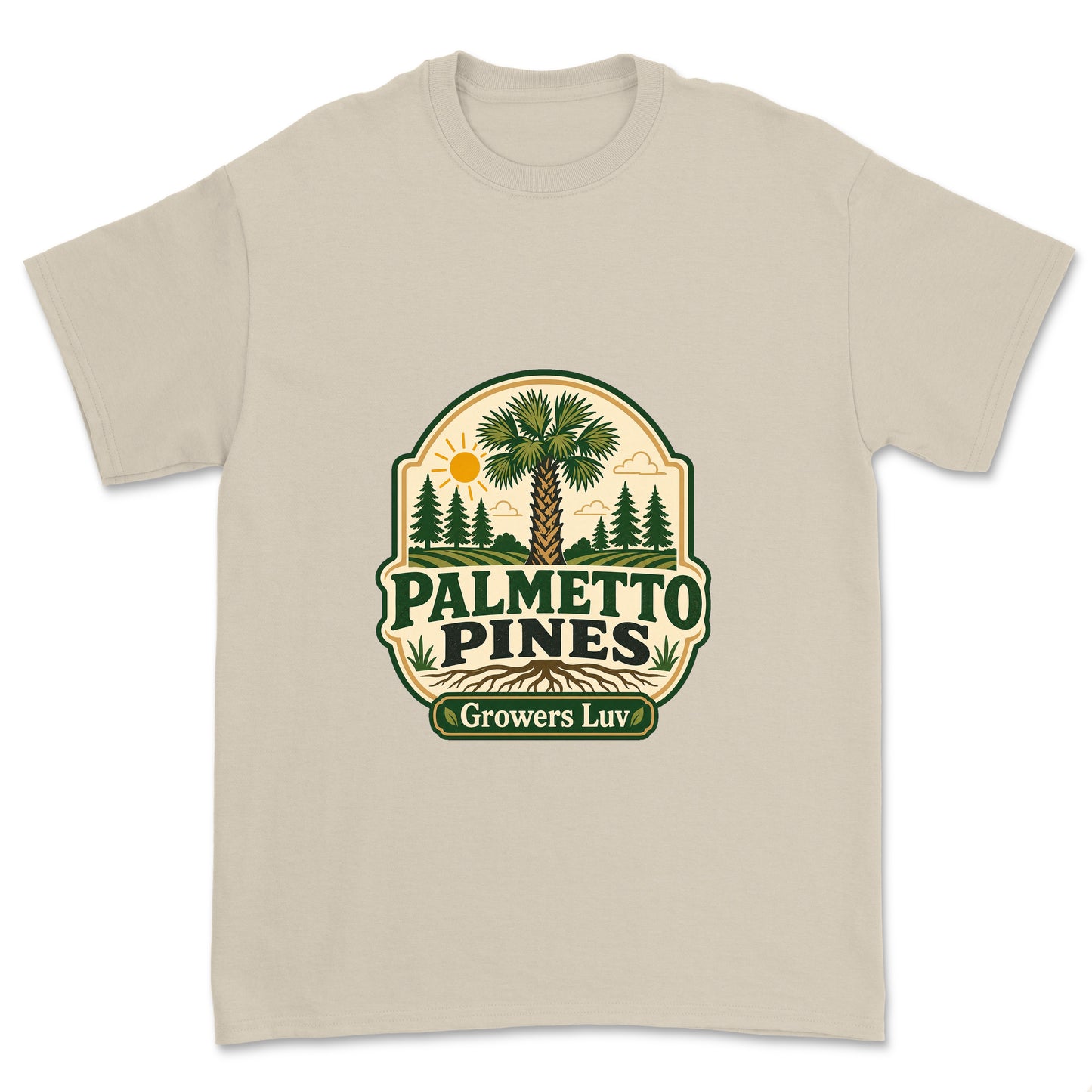 Palmetto Pines Men's Gildan Graphic Tee in Sand