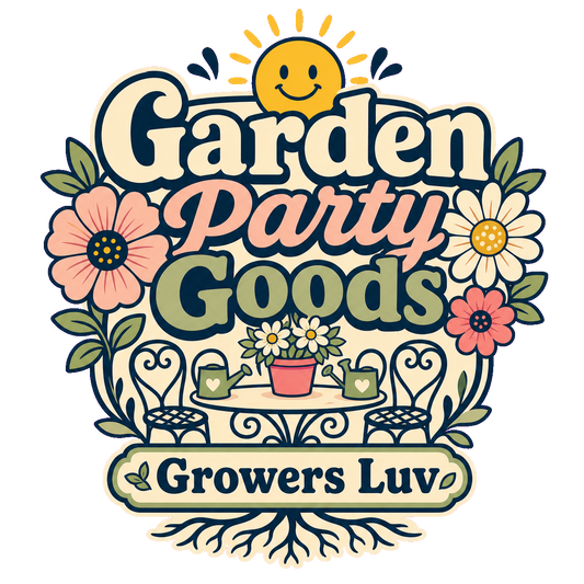 Garden Party Goods Large Natural Tote Bag artwork detail