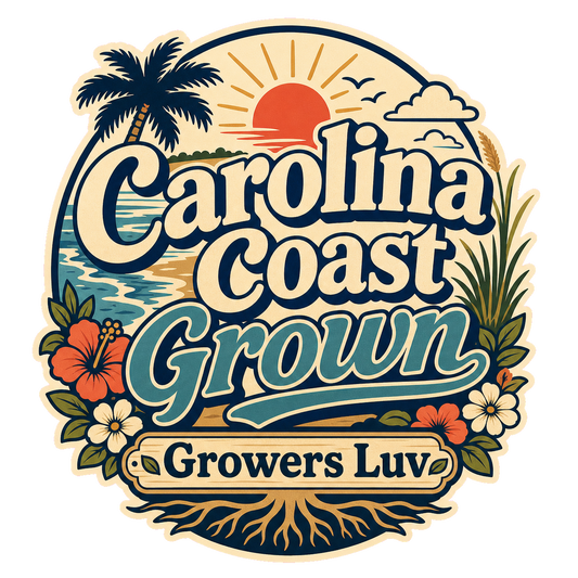 Carolina Coast Grown Large Natural Tote Bag artwork detail