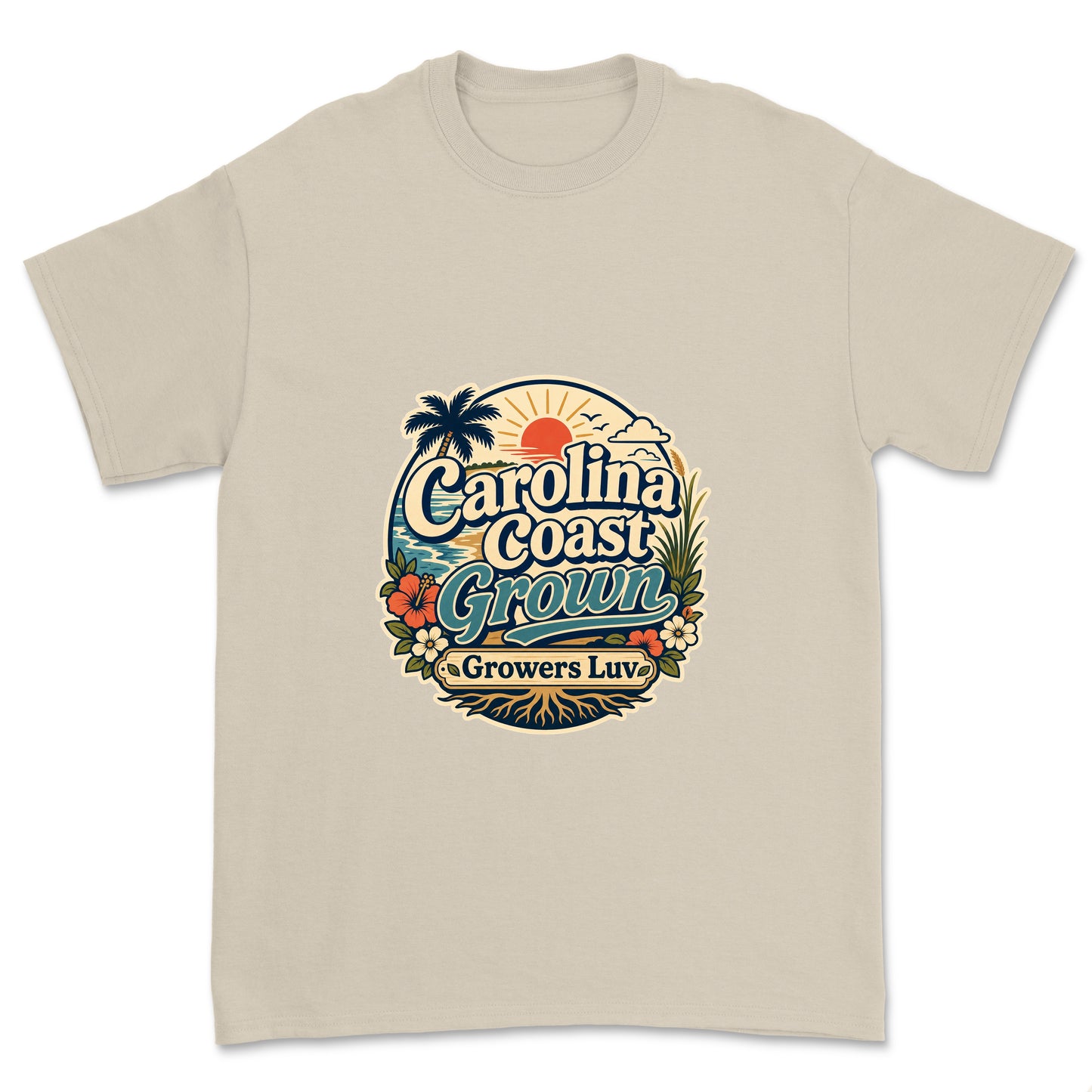 Carolina Coast Grown Men's Gildan Graphic Tee in Sand