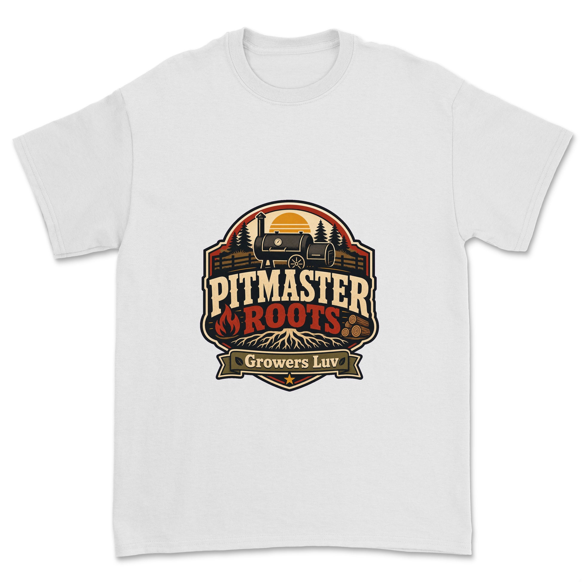 Pitmaster Roots Men's Gildan Graphic Tee in White