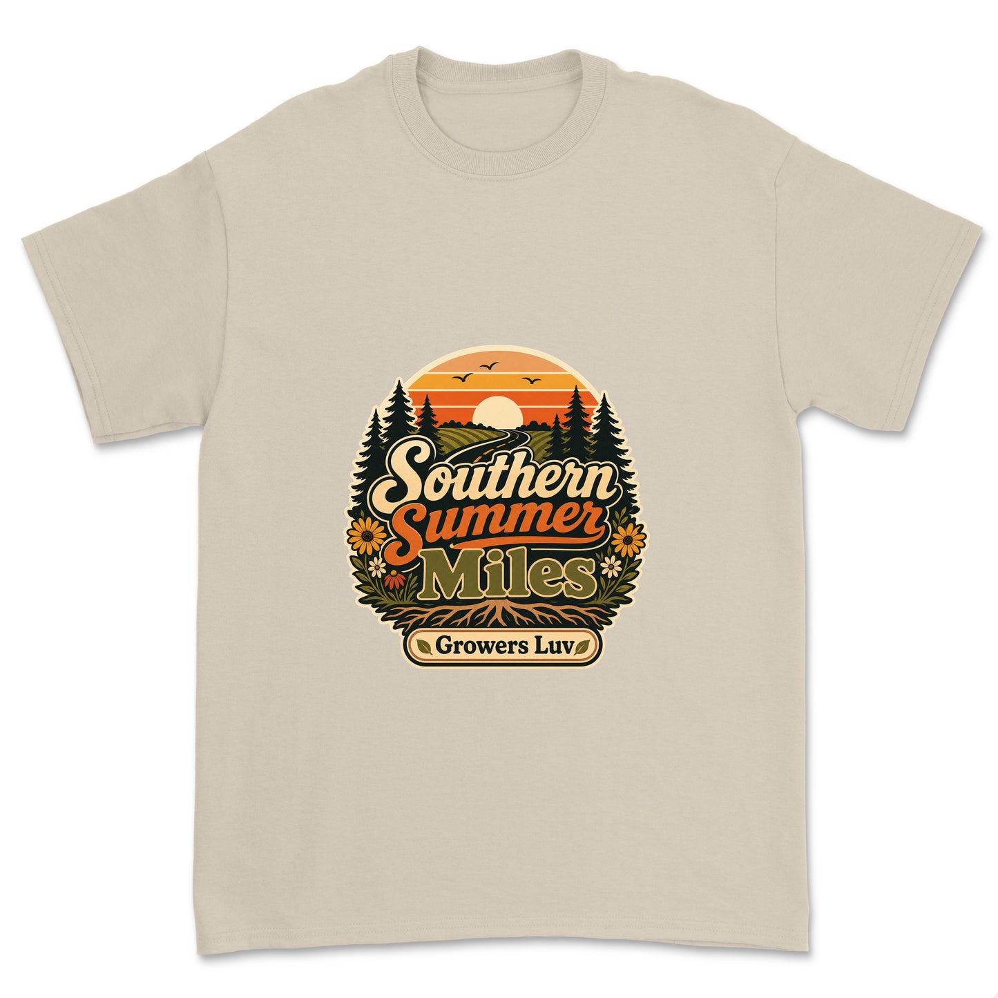 Southern Summer Miles Men's Gildan Graphic Tee in Sand