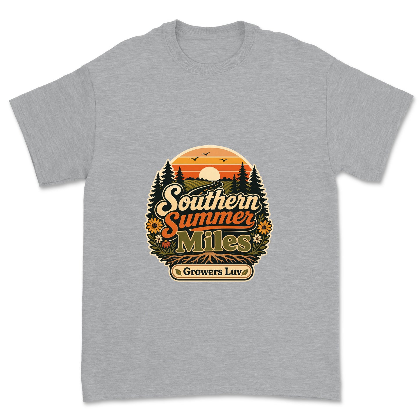 Southern Summer Miles Men's Gildan Graphic Tee in Sport Grey Heather