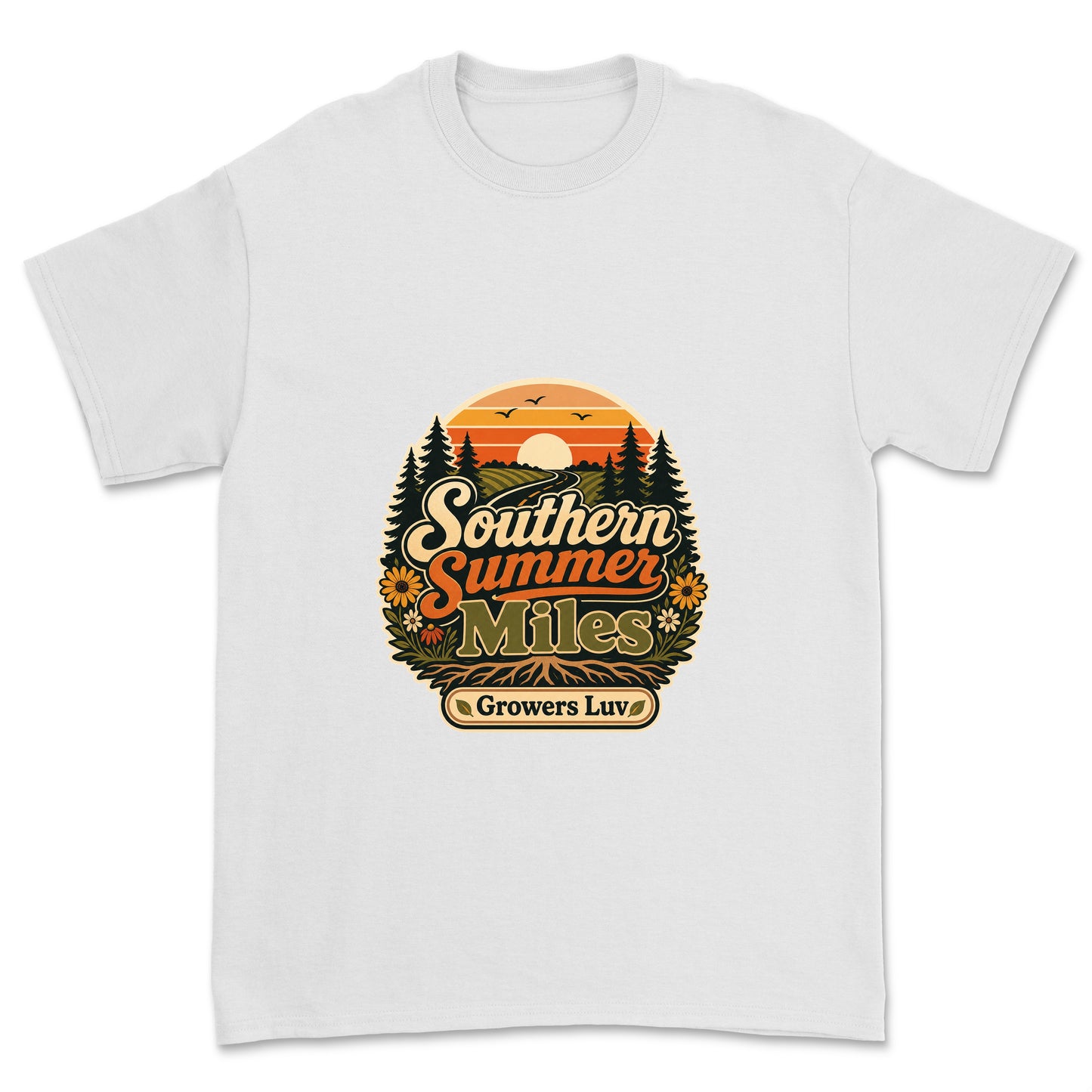 Southern Summer Miles Men's Gildan Graphic Tee in White