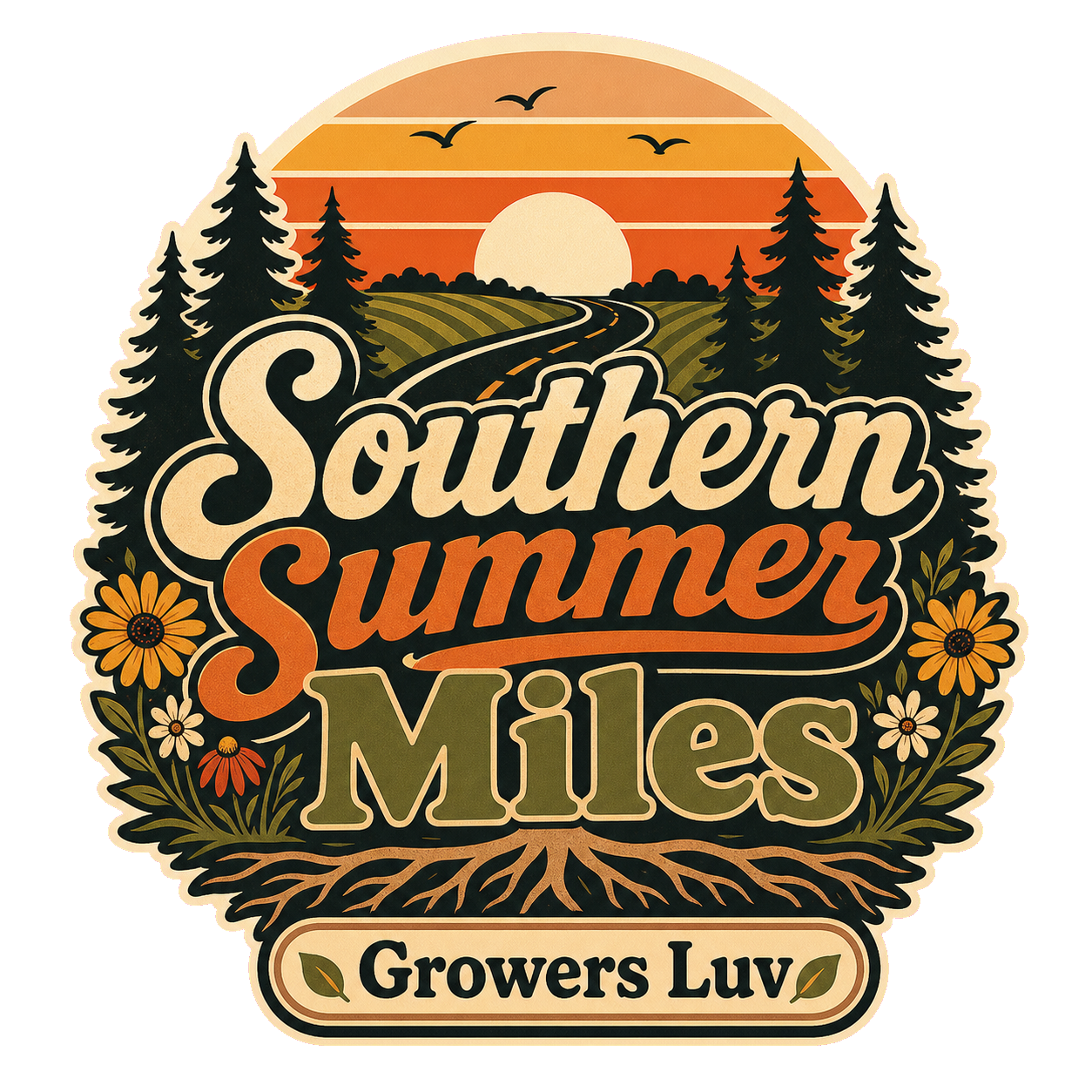 Southern Summer Miles Men's Gildan Graphic Tee artwork detail
