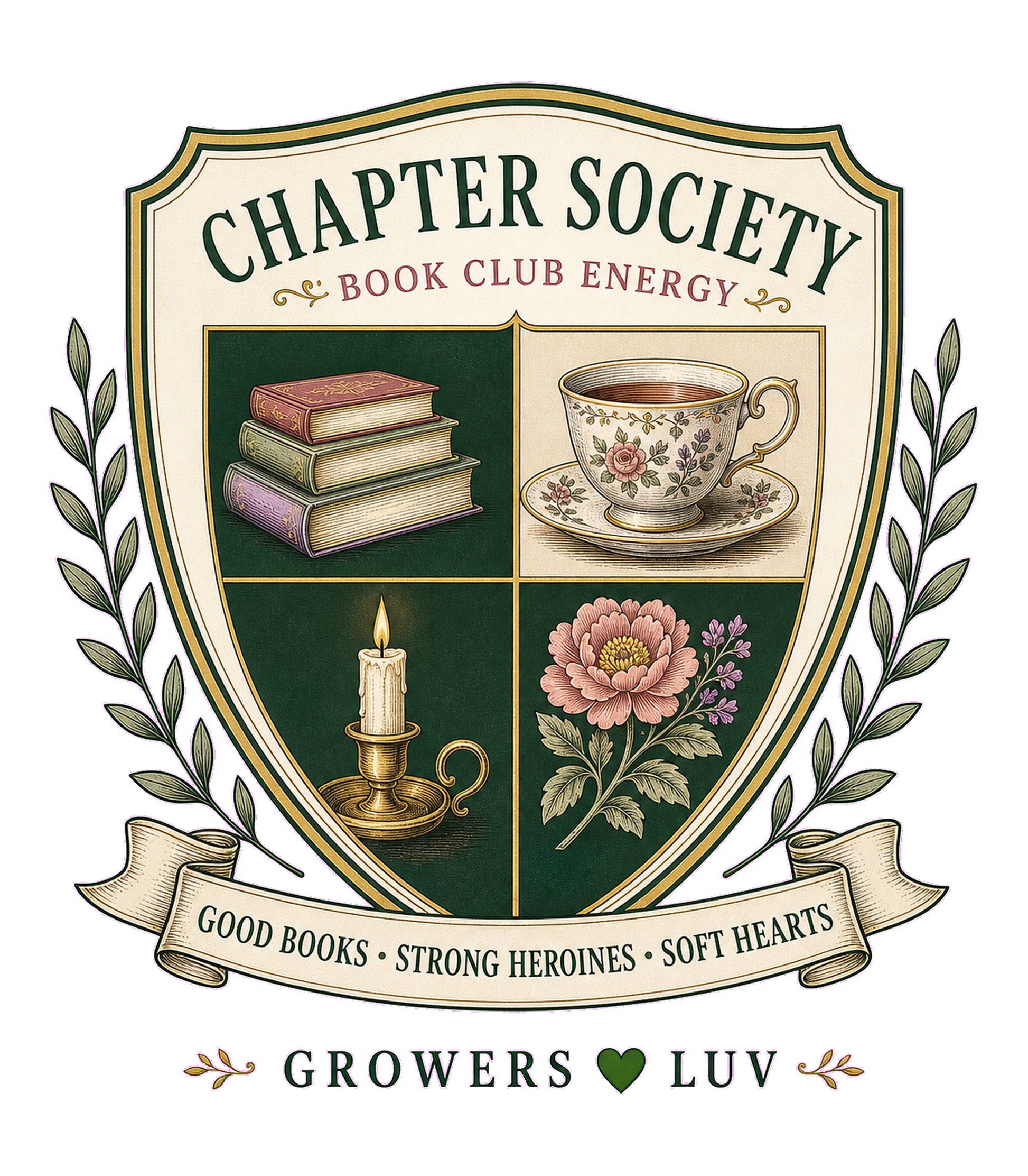 Chapter Society Women's Bella Canvas Graphic Tee artwork detail