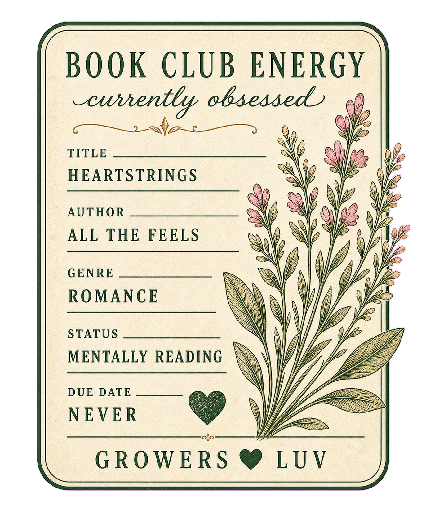 Currently Obsessed Book Club Women's Bella Canvas Graphic Tee artwork detail
