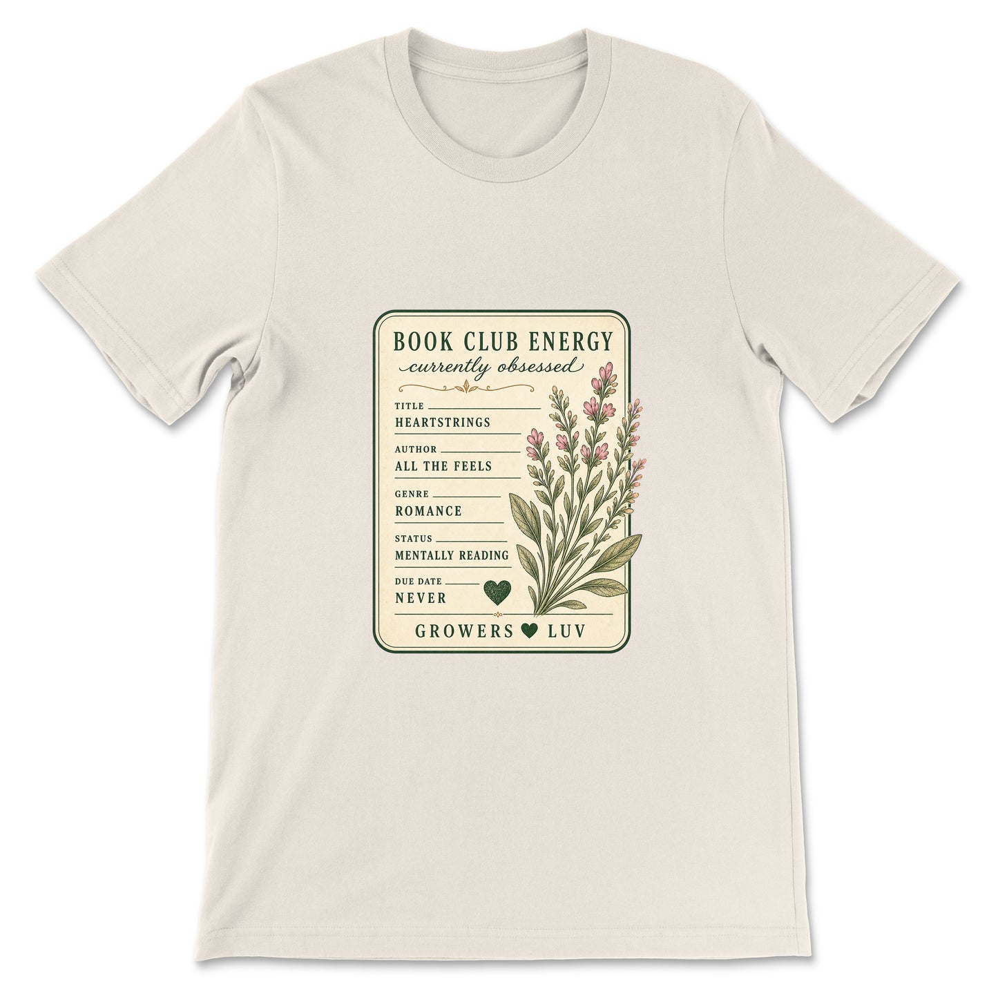 Currently Obsessed Book Club Women's Bella Canvas Graphic Tee in Natural